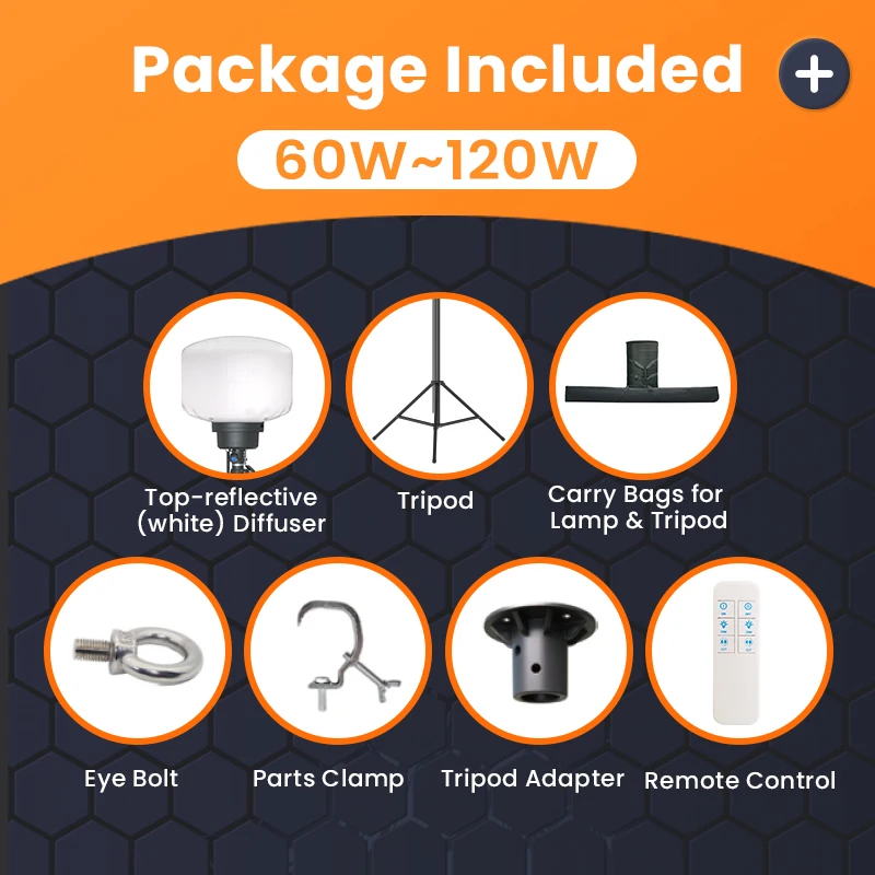 Wholesale LED Balloon Light Tower with 60W-320W Power Range High Efficiency 160lm/W and 50,000hrs Lifespan for Outdoor Events