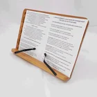 Bamboo Wood Folding BookStand Holder For Cooking Kitchen