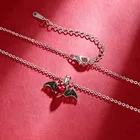 Jewelry Silver Necklace 925 925 Sterling Silver Cde Supply Halloween Spooky Crystal Jewelry Bat Animal Necklace