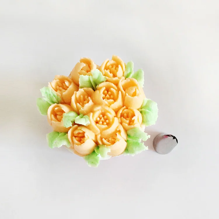 1 Pc big leaf rose flower shape icing piping tips stainless steel baking tool nozzle for pastry cake decorating
