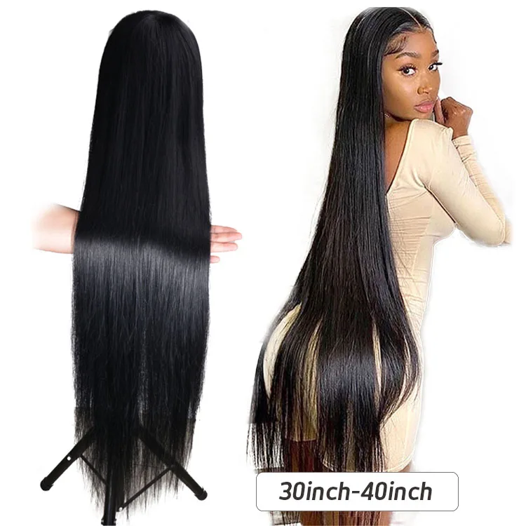 30 32 34 36 38 40 50 Inch Human Hair Wigs For Black Women Straight Deep  Wave Virgin Raw Indian Hair Long Lace Front Wigs - Buy Wigs Human Hair Lace  Front,Wigs