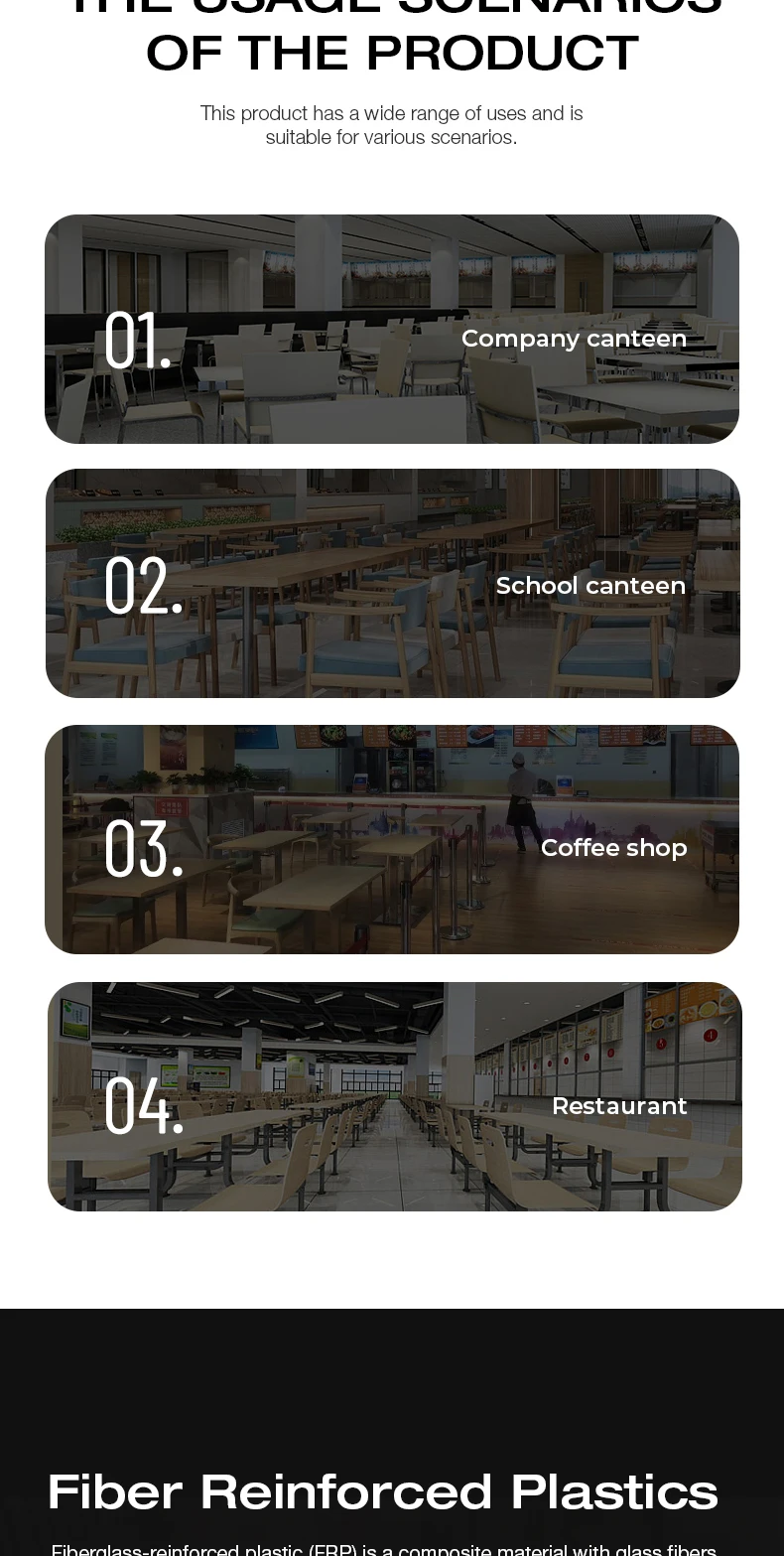 product 4 person modern canteen dining table chair set restaurant furniture panel living room hotel commercial use-2