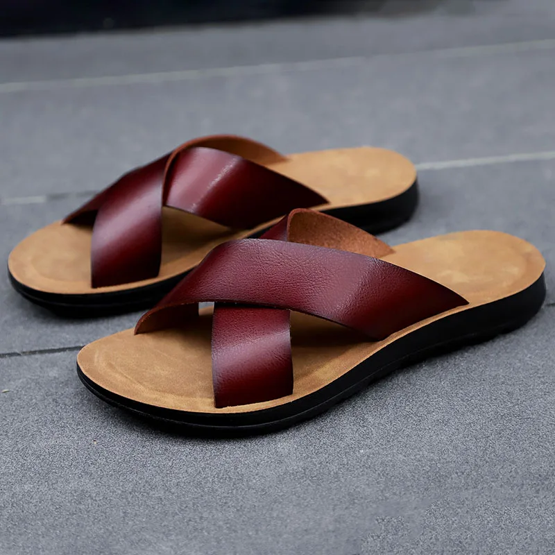 custom leather slippers