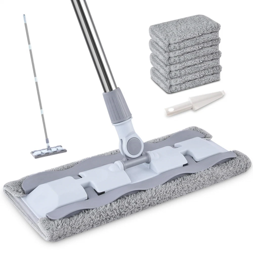 Microfiber Hardwood Floor Mop with Washable Pads 360 Rotation Dust Flat Twist Mop Floor Cleaning