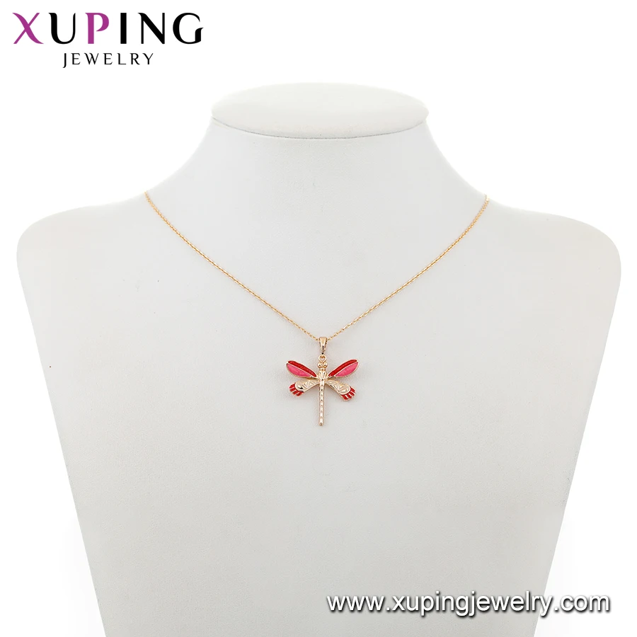 46957 xuping jewelry lovely necklaces fashion gold plated butterfly shaped necklaces