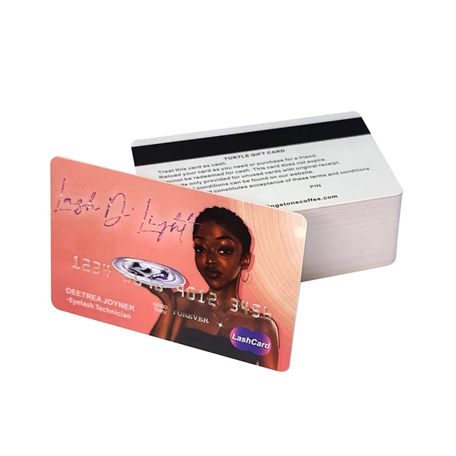 quality customizable matte surface gift embossing loyality card