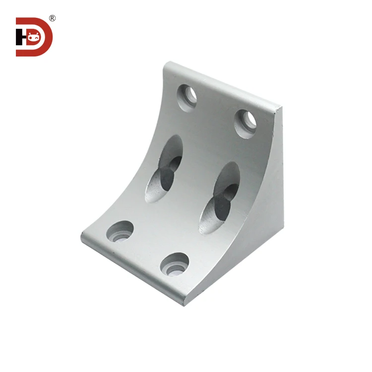 Aluminum Profile Extruded Corner Piece, Corner Code, Vertical Fixed Corner Piece, 20/30/40 Reinforced Connector factory