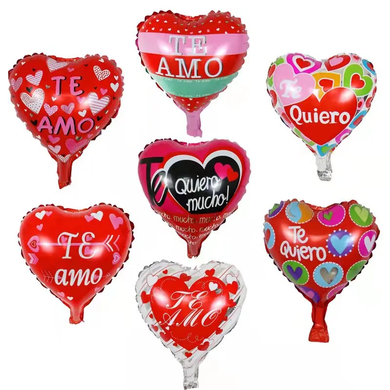 Details about   10 Te Amo Hearts Balloons Party Supplies New 2 Packs 