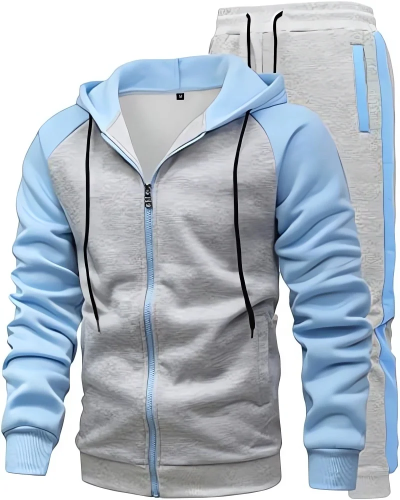 Mens Tracksuit 2 Piece Sweatsuit Sets Casual Hoodie Jogging Athletic Suits