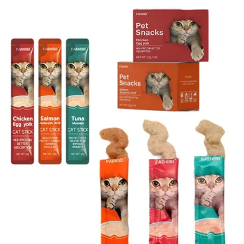 Quality Assurance  Wanpy Cat Treat Creamy Treats Cat Cat Treats Stick Cartoning