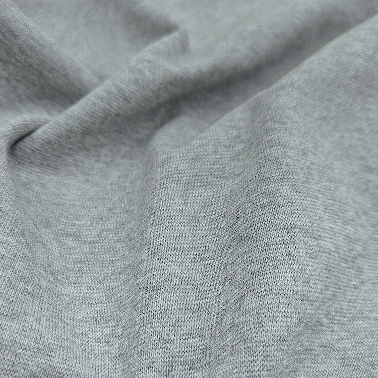 Hot Selling Solid Melange Fabric 95 Cotton 5 Spandex Material 1x1 Knit Rib Fabric for Hoodies supplier