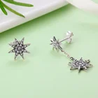 Zircon Earrings Zircon S925 Earring Sterling Silver Star Stud S925 Zircon Asymmetrical Earrings