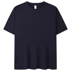 Wholesale High Quality Men's Plain Dyed White Tee Custom blanks Oversized T-shirts For Summe