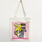 Bags Fashion Black Cloth Grocery Shopping Bags Reusable Foldable For Shopping