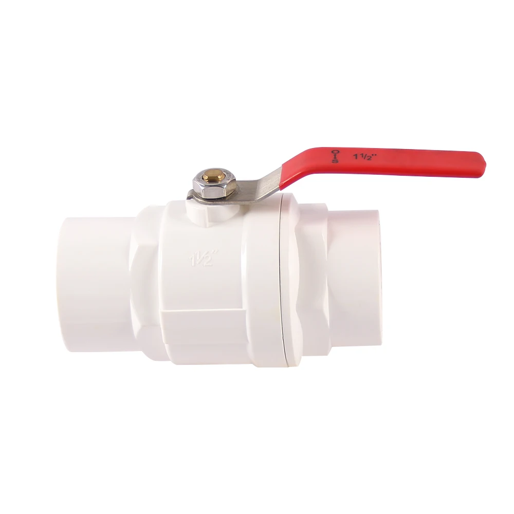 Stainless Steel Handle Pieces Pieces Pvc Plastic Ball Valve For