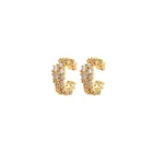 14k Earrings Earrings New Personalized Simple Pure Copper Plated 14K Gold No Ear Hole Fashion Earrings