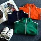 Boys Children's Wear Spring New Korean Boys And Girls Leisure Sports Zipper 2 Pieces Tracksuit