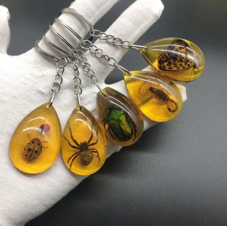 Elegant Scorpion Amber Resin Amber Scorpion Insect Stone Pendant Necklace Gift ♫ 