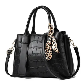 New large capacity one-shoulder messenger bag wholesale fashion stone pattern tote bag sexy leopard scarf handbags