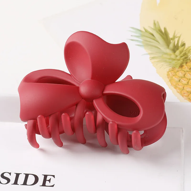 8cm bow large hair claw clip 6 colors acrylic acetate hair clips for girls plastic valentines hair clip