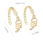 Earrings Channel Earrings New Designer Imitates Gold Plated Diamond Hollow Earrings For Women CC EARRINGS
