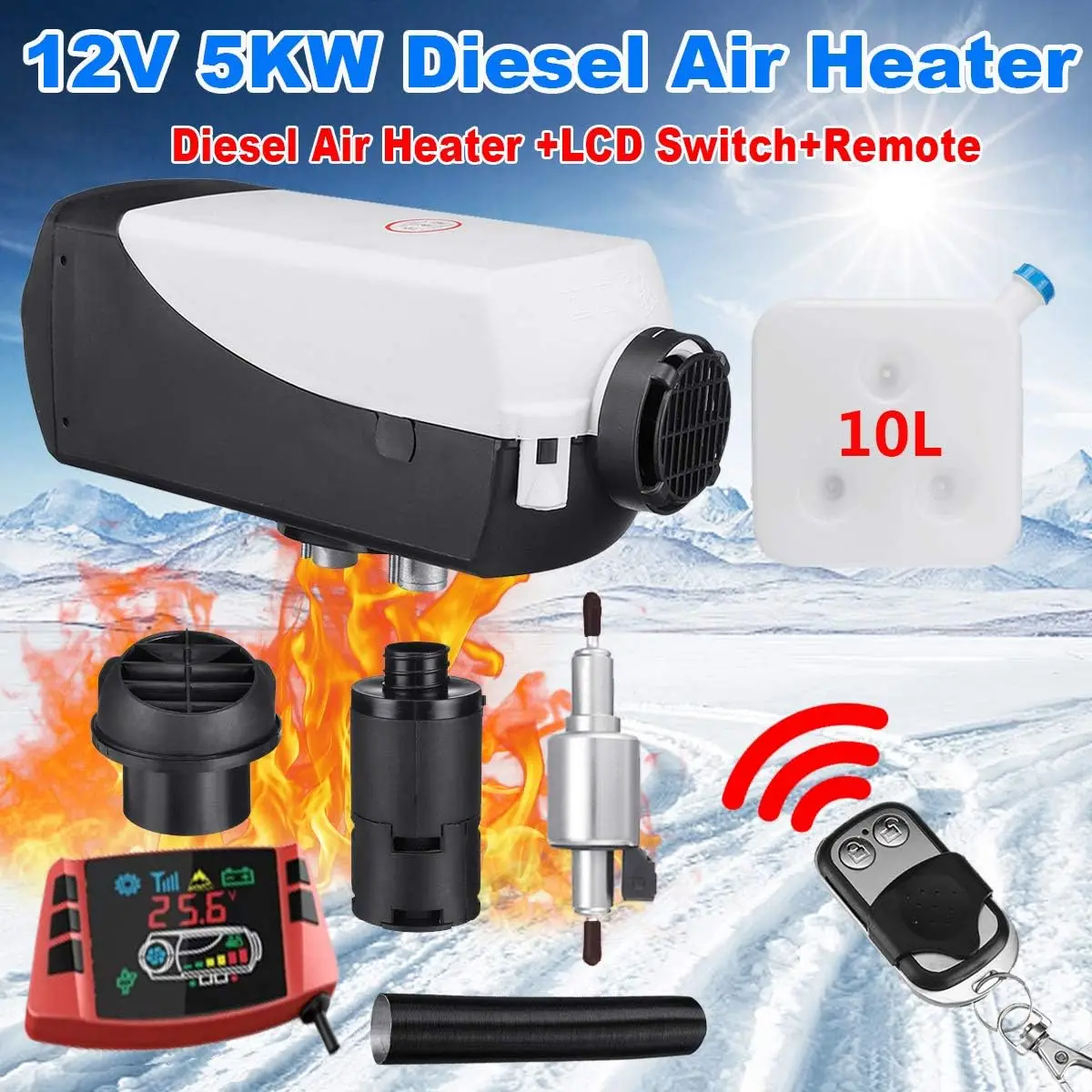 Diesel Air Conditioner, 12v, Plastic - detail 2