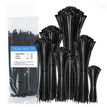 Cable Tie Price Cheap,Eco-friendly Durable Size Custom Nylon 66 Plastic  black Cable Tie