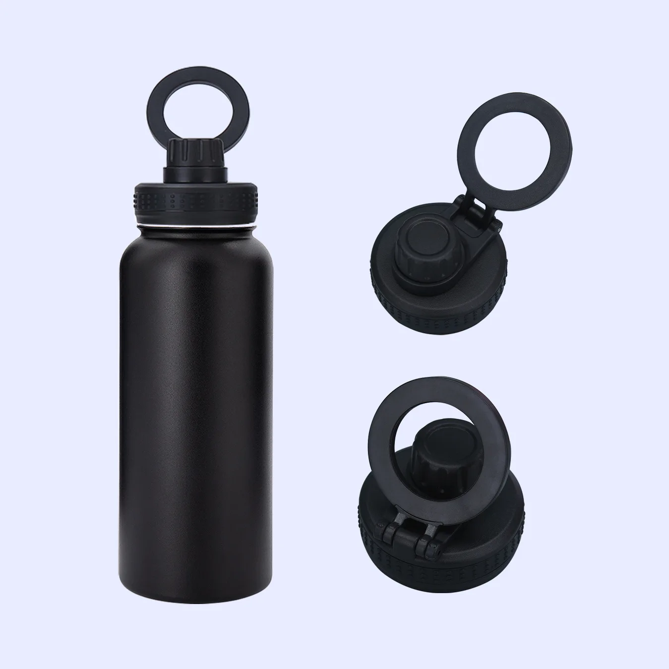 Top Seller 32oz 1000ml Water Bottle Magnet Sport Running Top Magnetic Lid Water Bottle Phone Holder