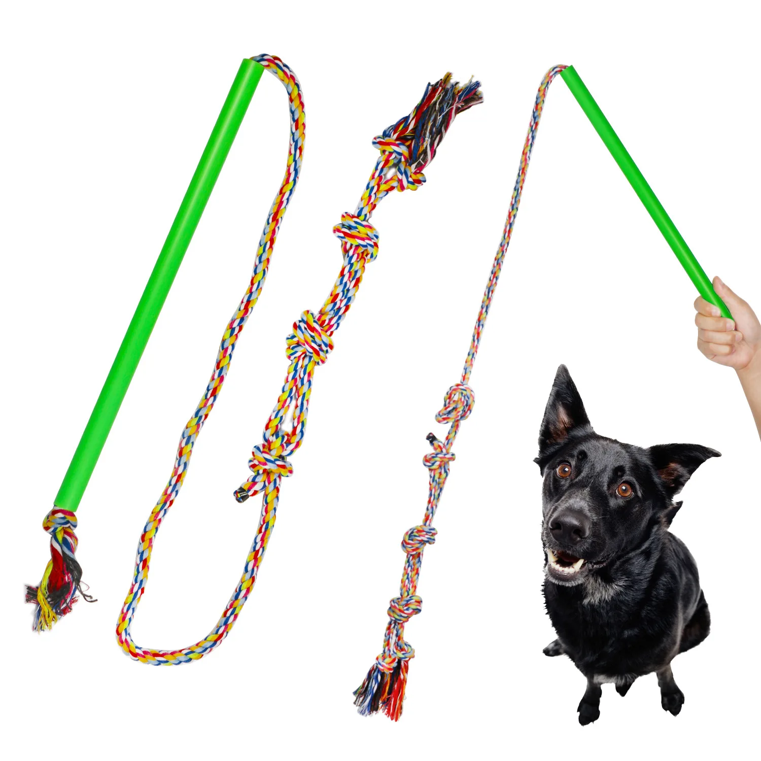 Dog Flirt Pole Toy, Interactive Teaser Wand For Dogs Tug Of War And Outdoor  Exercise, Tether Lure Toy With Chewing Rope To Chasing And Training For, Dog Chasing Rope