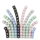 Alphabet Beads Baby Silicone Beads Mixed Color Alphabet Teething Food Grade Letter Silicone Baby Teether Beads