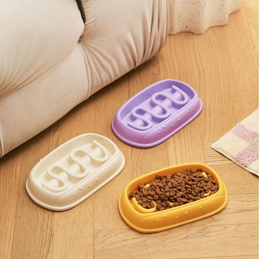 New Hot Dog Shape Pet Slow Food Bowl Anti-choking Stomach protection Dog Bowl Pet Products factory