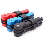 Lock Foldable Bicycle Lock Stainless Steel Motorcycle MTB Road Bike Lock Folding Anti-theft Security Cable Lock For Bikes