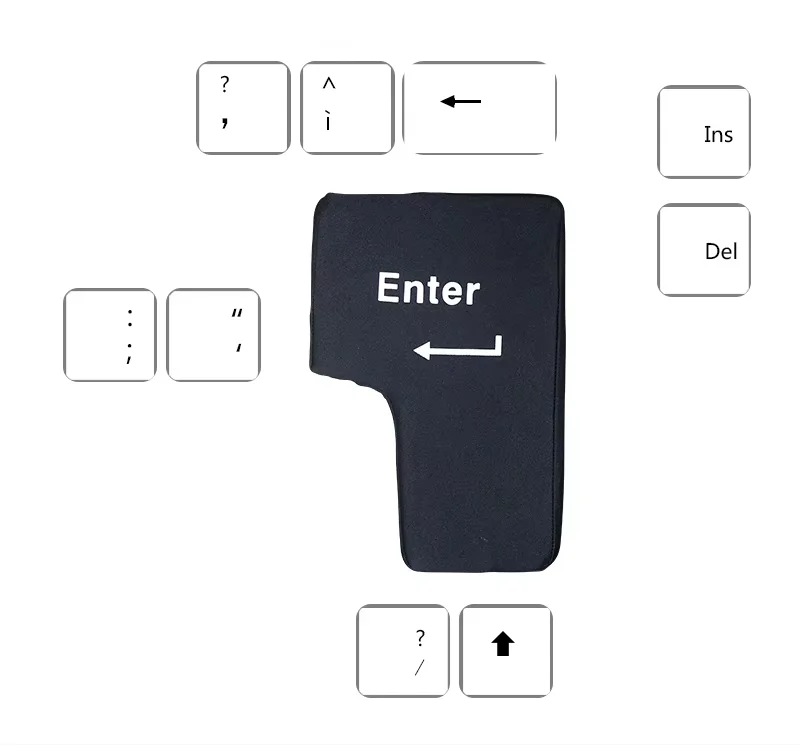 USB Big Enter Button Enter Key Foam Sleep Pillow Office Desktop