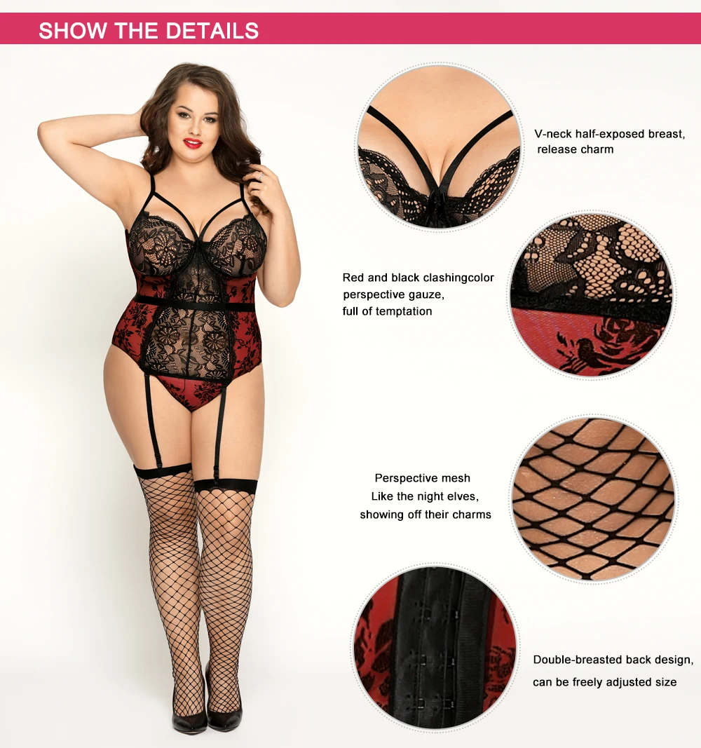 Hete Erotische Lingerie Dikke Vrouwen Sexy Corset Top Plus Size