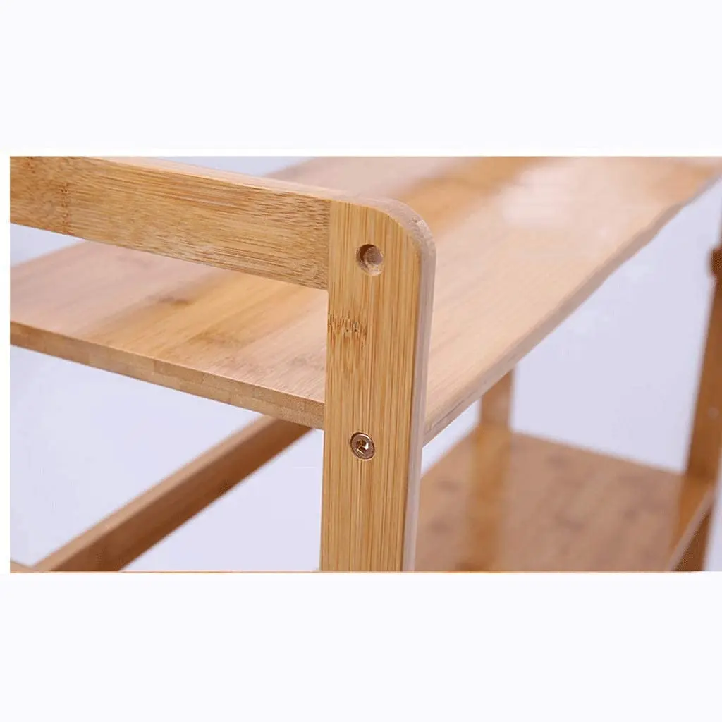 product bamboo double drawers desktop bookshelf with open bookshelves storage organizer display rack and two bookcase-8