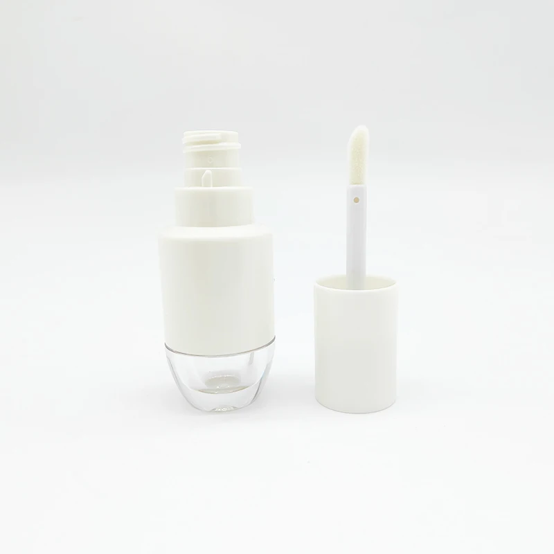 product light shaped lip oil lip glaze lip gloss nail oil liquid eye shadow bottle container with brush pearl white oem-25