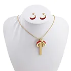 Earrings 2021 Stainless Steel Necklace And Earrings Collier Inoxydable Woman Couple Butterfly Jewelry Set