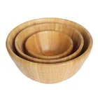 Round Bowl Bowls Round Bamboo Bowl Newest Hot Sell Round Handcrafted Custom Logo Eco-friendly Large Bamboo Bowl Set