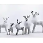 High Quality Creative Christmas Deer Home Decor Luxury Sliver Antlers Desktop Ceramic Ornaments