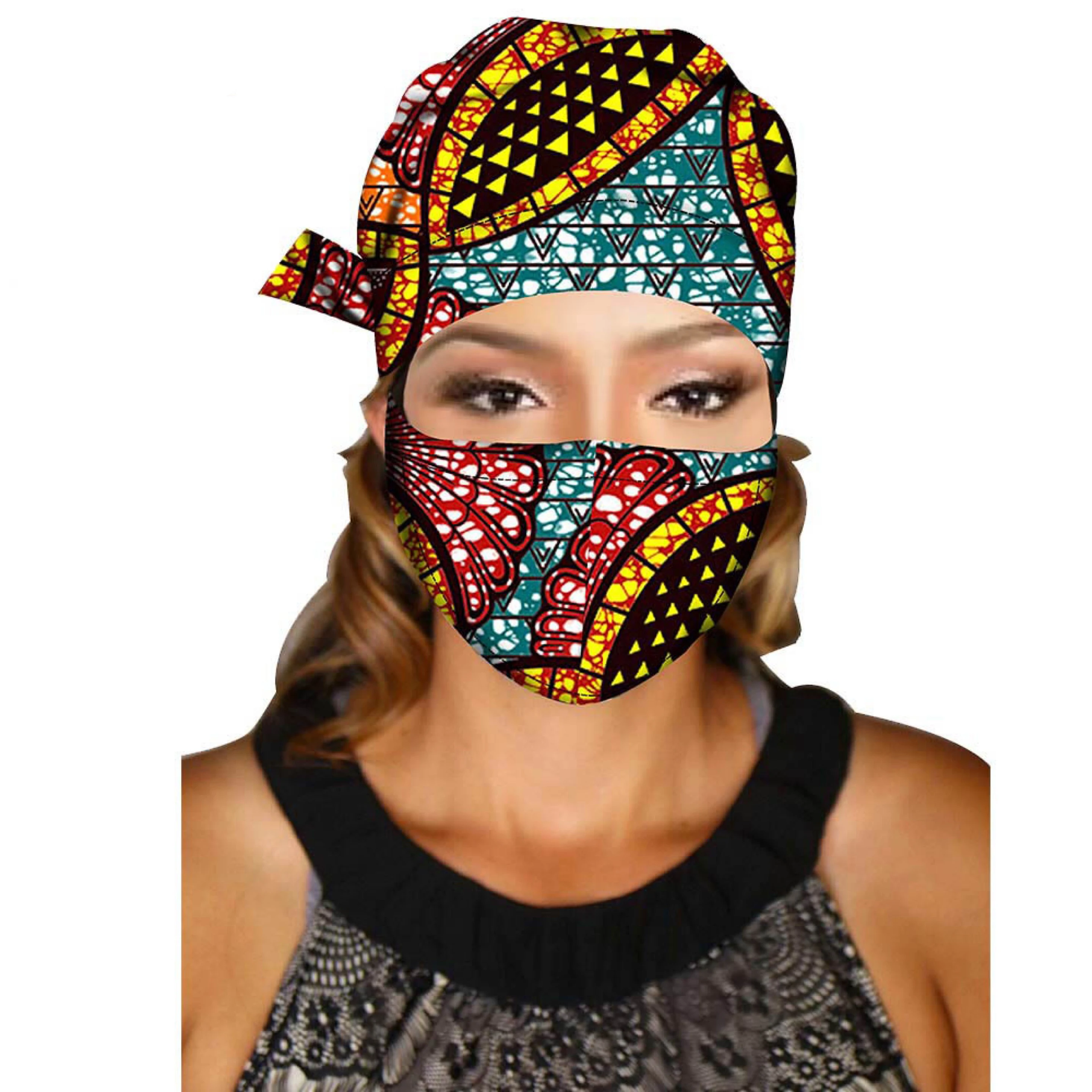 Women Ankara Print Surgical Cap With 