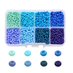 8 Grids 3mm Solid Colored Glass Seed Beads Handmade Diy Bracelet Making Kits Accessories Beads