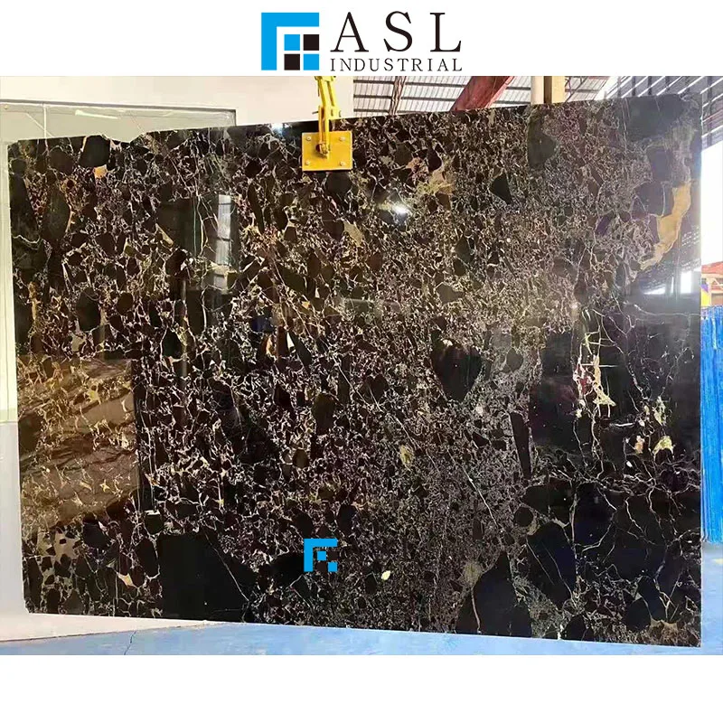 Athens portoro/porto black marble with gold/golden vein marble flooring tile wall cladding glossy black gold marble tiles