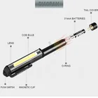 Light Pen Torch Work Portable Flood Light Mini Pen COB LED Magnetic Working Torch Flashlight