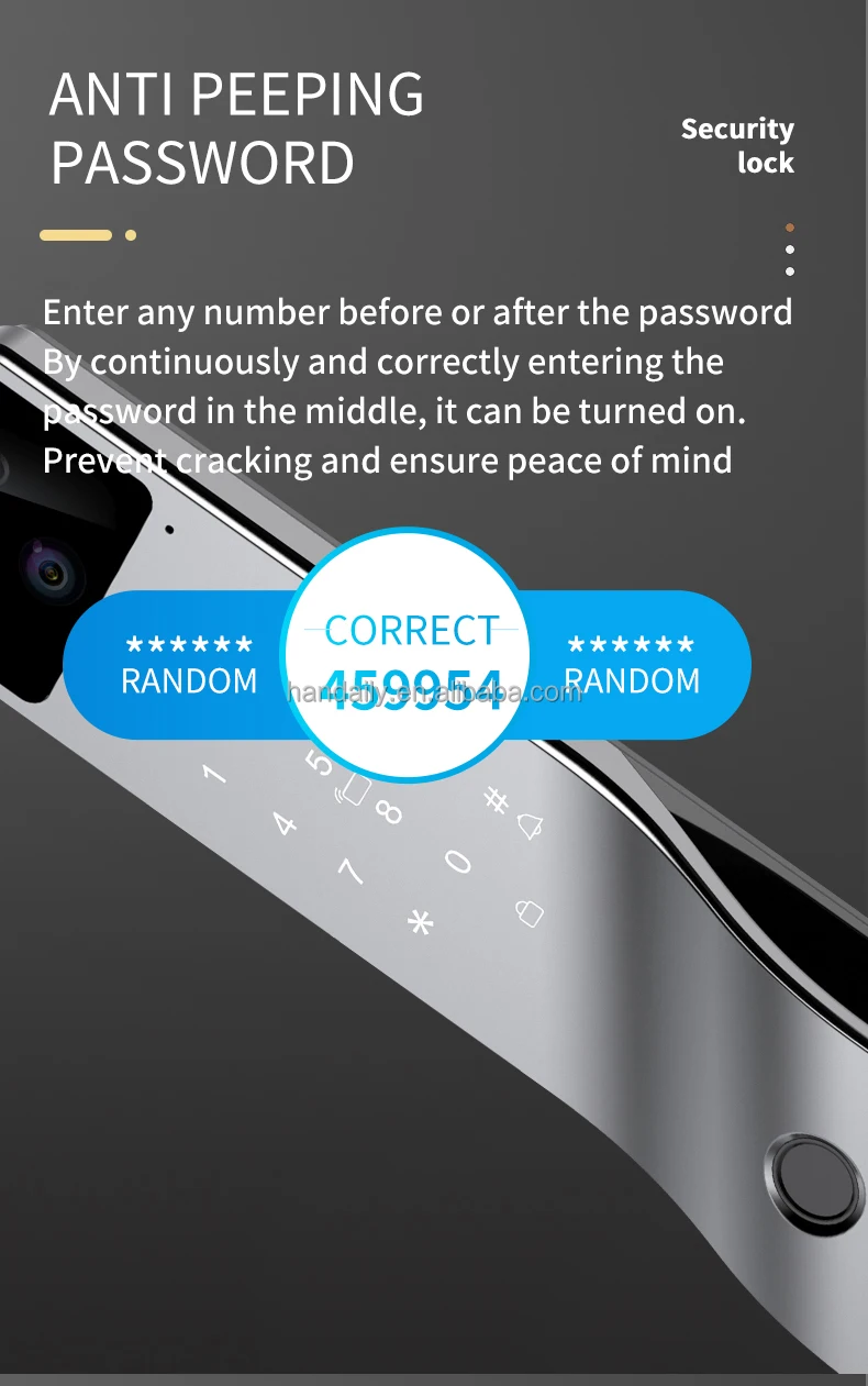 product factory  price 3d face recognition smart lock wifi app tuya video intercom  fingerprint keyless smart home door lock with camera-28