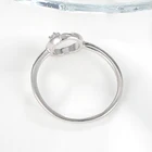 Blank Ring Silver Gemstone Ring Simple 925 Sterling Silver Blank Ring Round Shape Ring For Gemstone Setting
