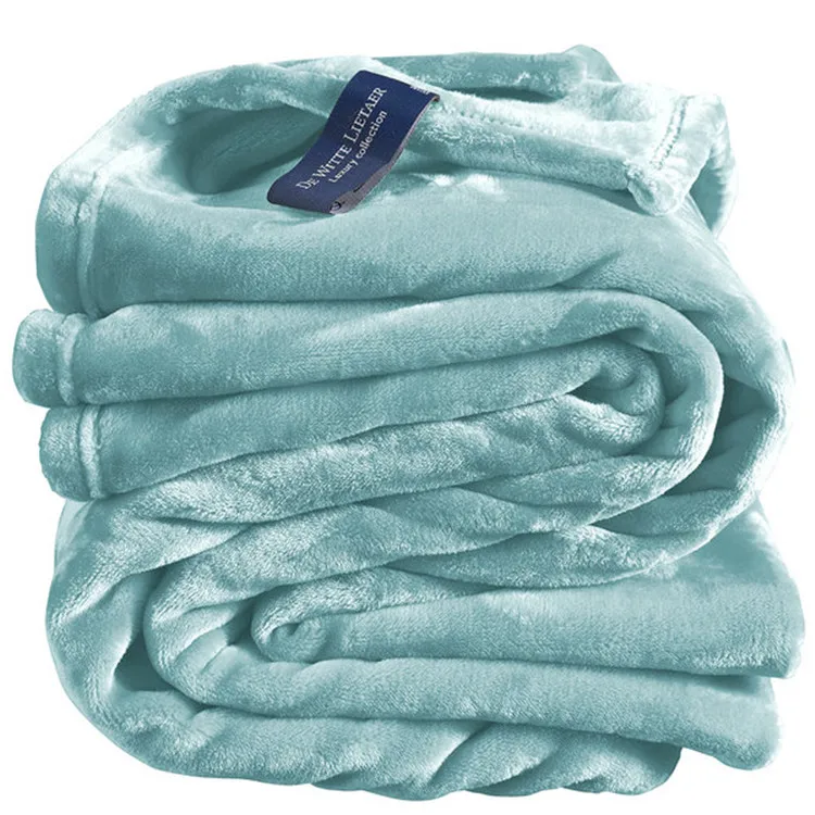 custom logo fluffy microfiber plush flannel blanket velvet soft thin blanket throws