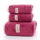 Bath Towel With Factory Wholesale Coral Flannelette Bath Towel Thickened Two-piece Set With Edge Wrapped Fashion Towel Suit