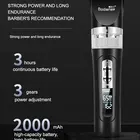 Professional Bodaner Hot Sale Best Quality Stable Black Professional Salon Lcd Display Hair Clipper