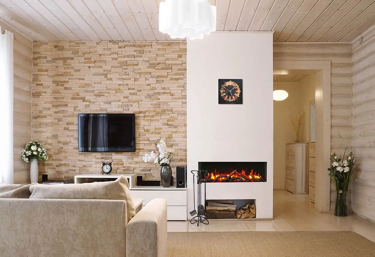 Electric Fireplace, 60-Inch, LED, 1500W, Wall - detail 14