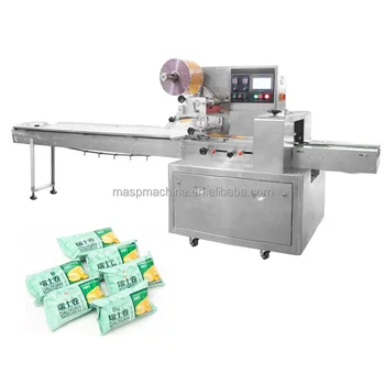 Hot Sale Bakery Bread Bun Baguette Automatic Pillow Wrapping Packaging Machines